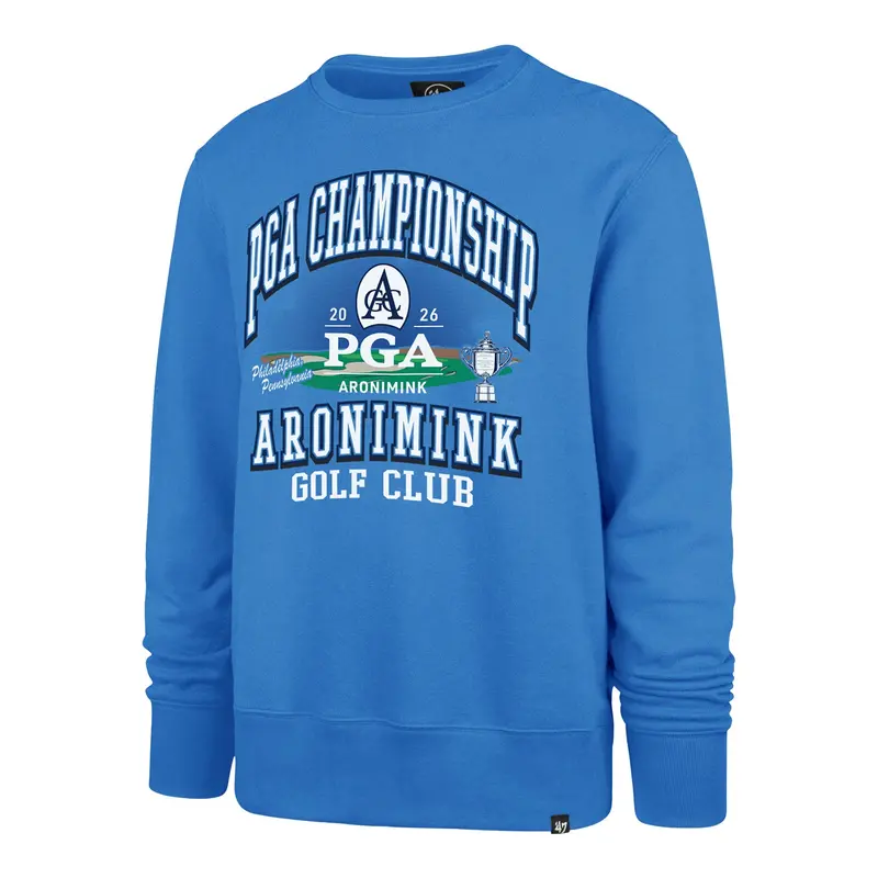 '47 Brand Pga Championship Blue Raz Headline Crewneck Sweatshirt 1