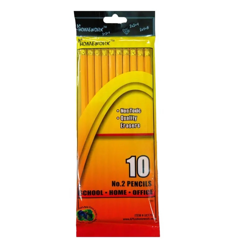 A+ Homework #2 Pencils – 10-Pack With Erasers 1