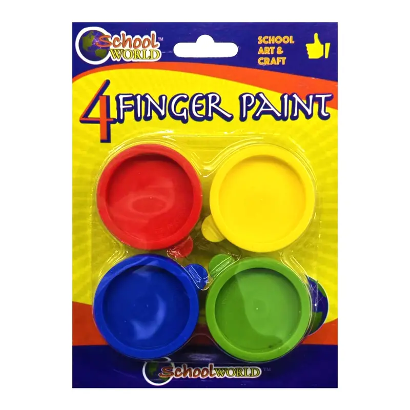 A+ Homework Washable Finger Paints – 4-Color Toddler Art Set 1