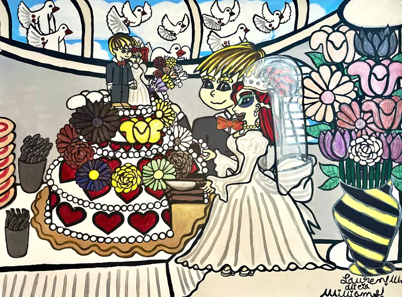 A Very Special Wedding Narrative Painting By Lauren Williams 1