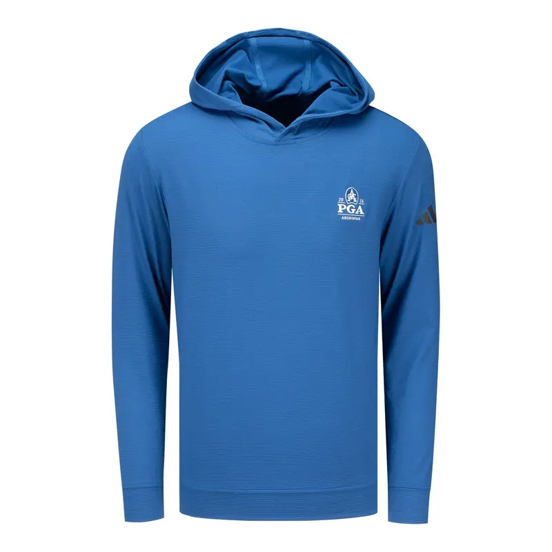 Adidas Elevated Pullover Hoodie – Modern 2026 Pga Championship Design In Dusky Petrol Blue 1