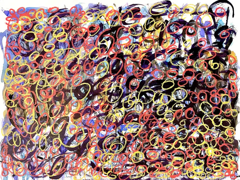 Aliese Beaty'S Color-Field Study In Red, Yellow, Black, And Blue 1