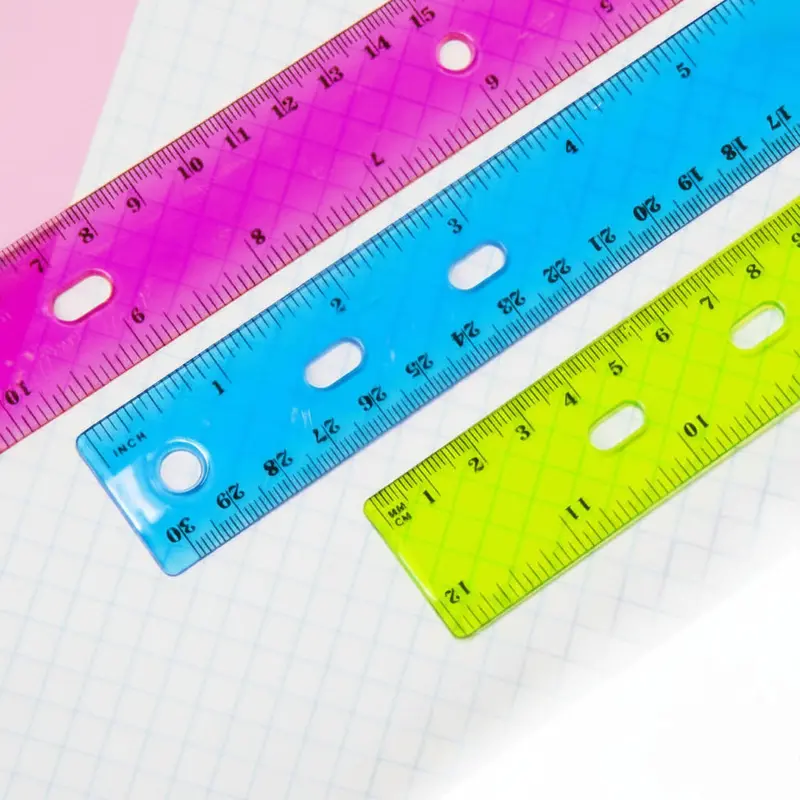 Allary 12-Inch Plastic Ruler Trio – 3-Pack 1