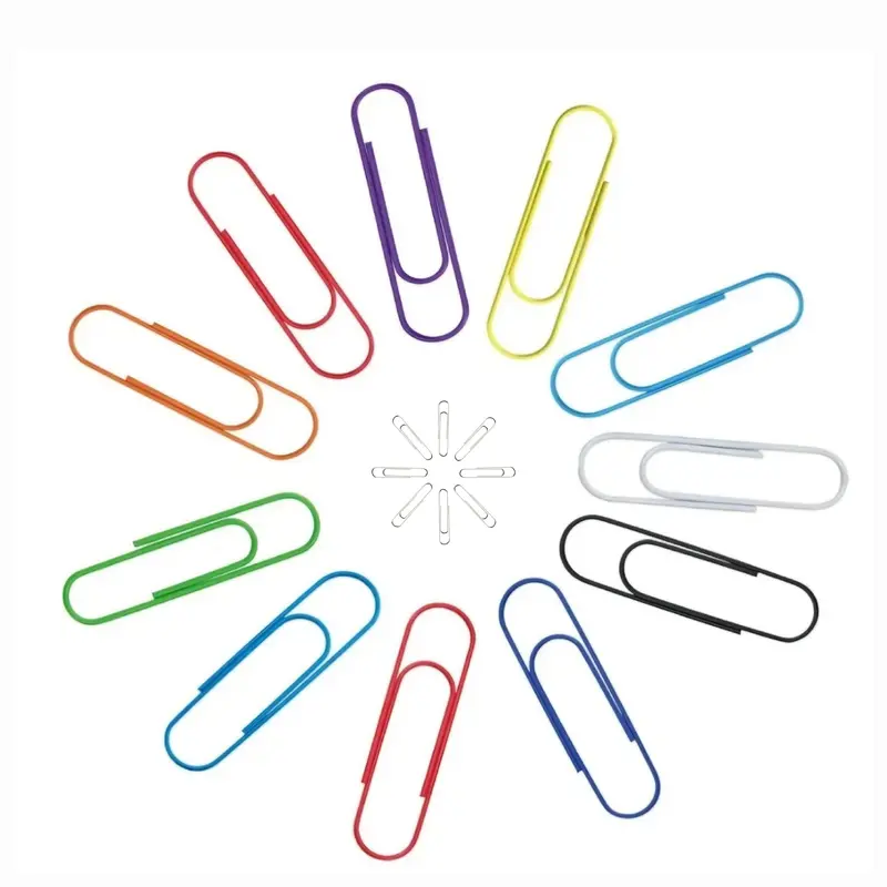 Allary Jumbo Paper Clips – 80-Piece Multicolor Or Silver Mix 1