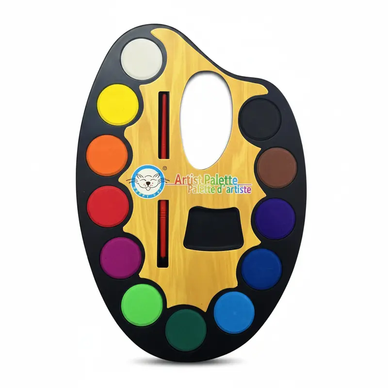 Artist’S Watercolor Palette – 12-Color Compact Set 1