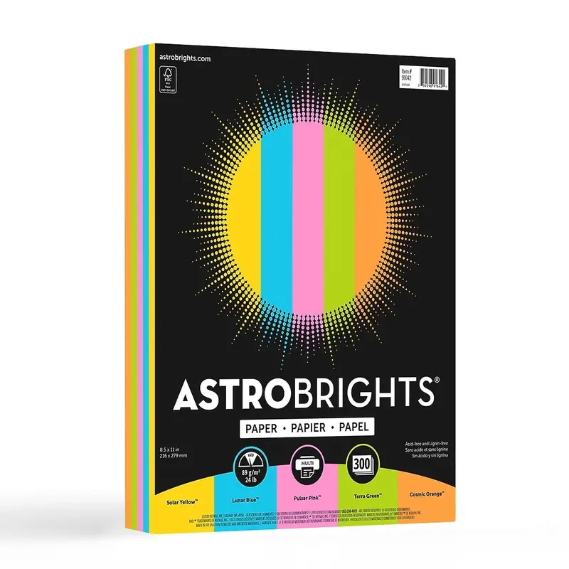 Astrobrights Glow-In-The-Dark Cardstock Assortment 1