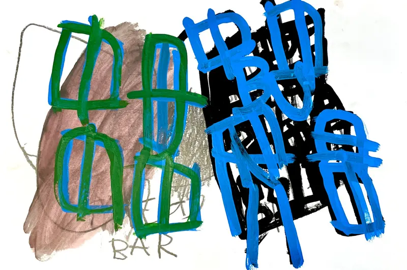 Bar Scene Sketch Untitled By Pamela Jones 1