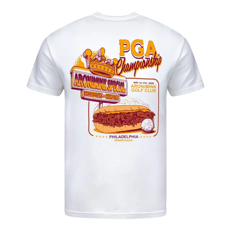 Barstool 2026 Pga Championship Philly Cheesesteak Tribute Tee – Clean White 1