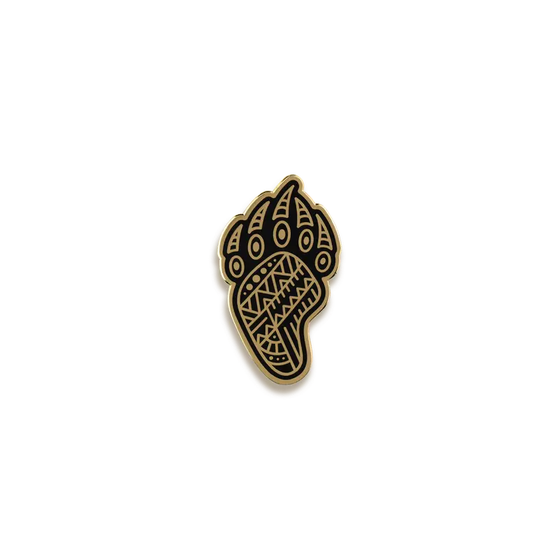 Bear Paw Enamel Pin – Seventh Petal Design (Hind View) 1