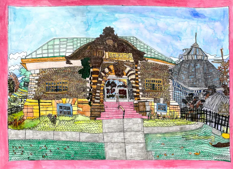 Belle Isle Aquarium Historic Print Giclée By Keisha Miller 1