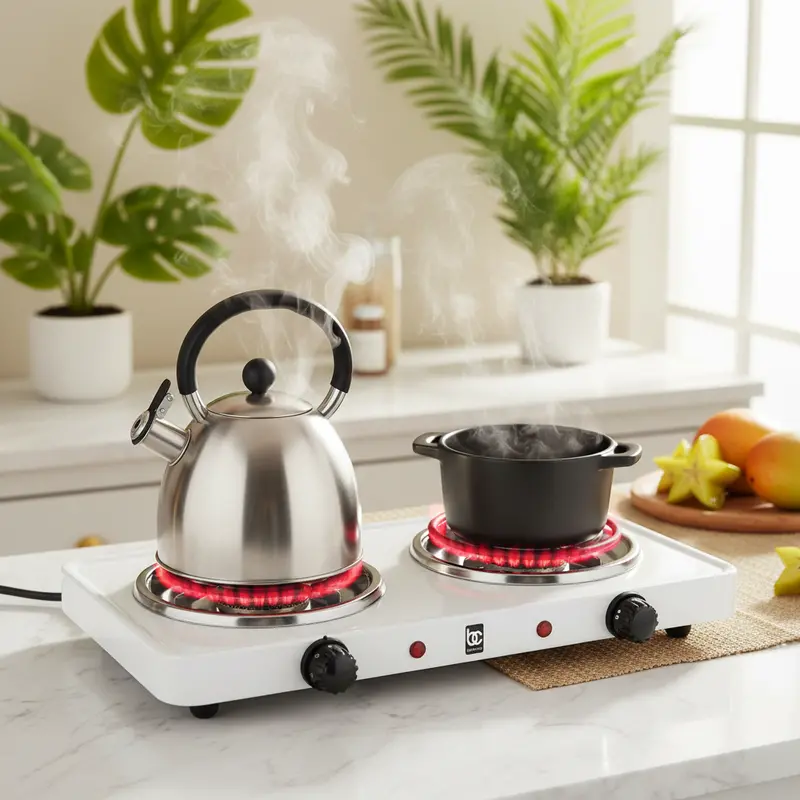 Bene Casa Double-Coil Electric Burner – Portable Stovetop Heater 1