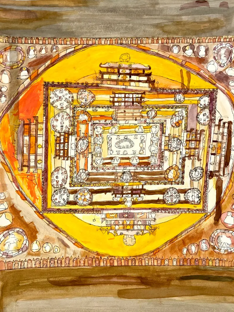 Benjamin Okorom-Achuonye'S Mandela Temple Illustration 1
