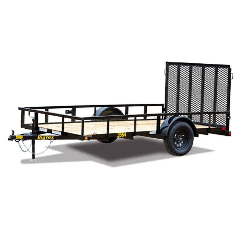 Big Tex 10-Foot Pipe-Top Utility Trailer With Single Axle 1