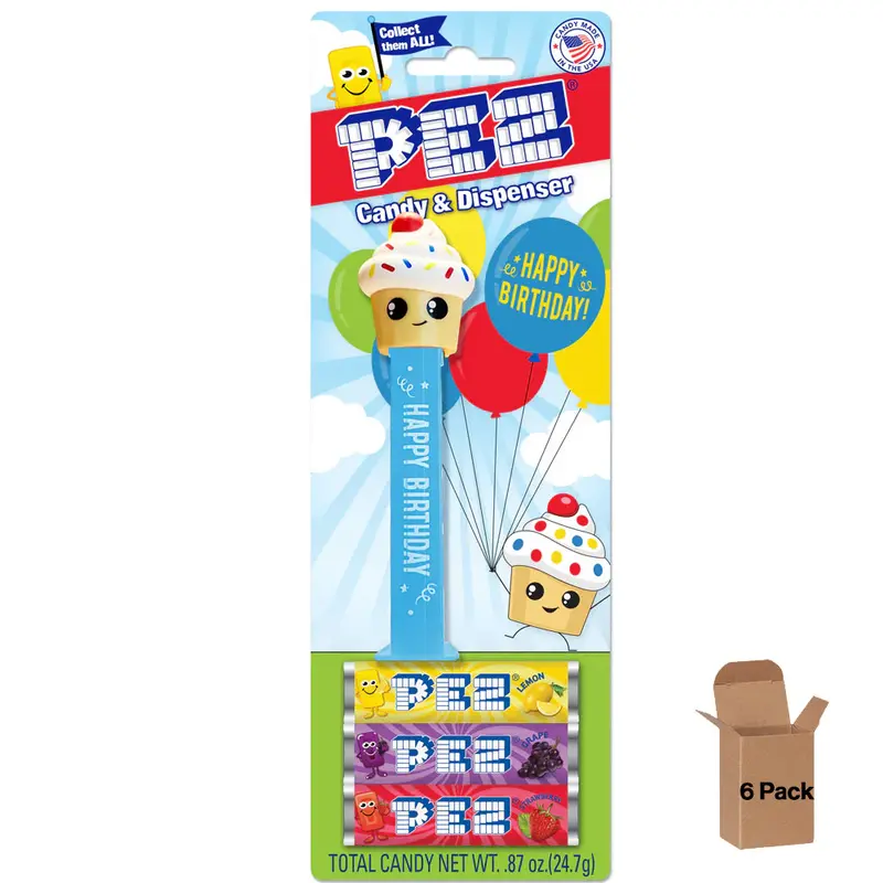 Birthday-Themed Pez Bundle – 6-Pack Assortment 1