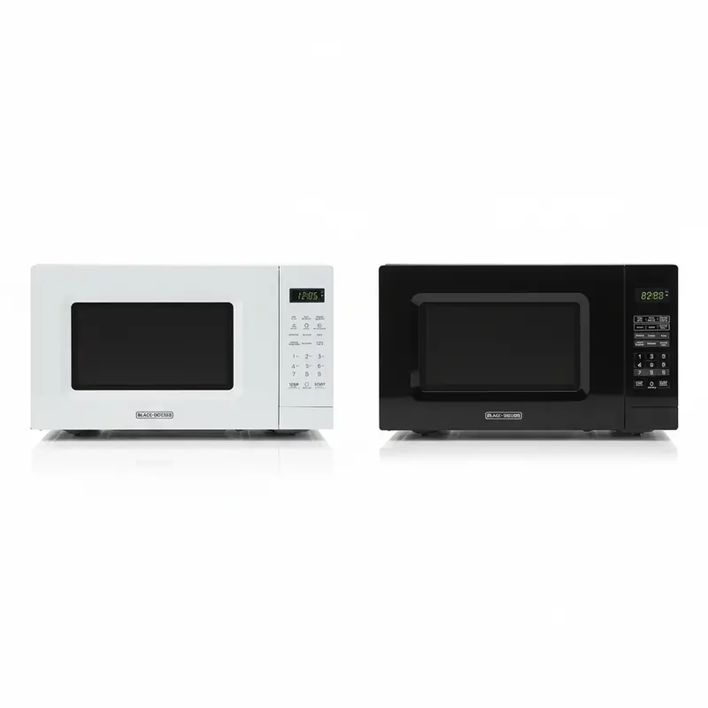 Black+Decker 0.7 Cu. Ft. Microwave – Sleek Black Or White Finish 1