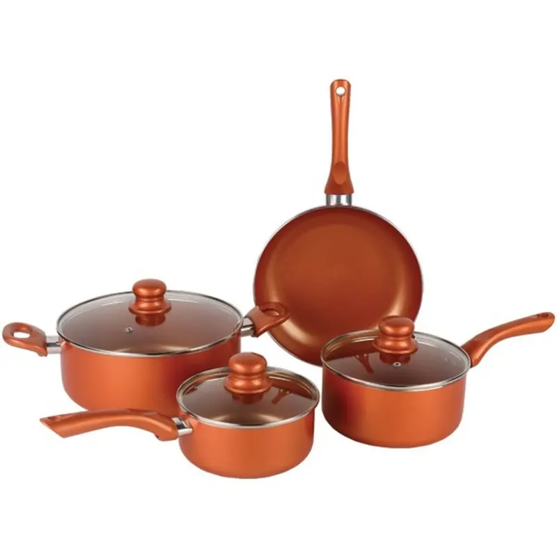 Brentwood 7-Piece Nonstick Copper-Infused Cookware Set 1