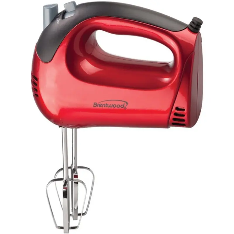 Brentwood Hm-46 Red 5-Speed Hand Mixer 1