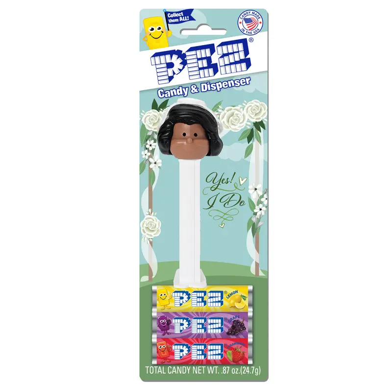 Bride Pez Dispenser – Dark Skin Tone, Black Hair 1