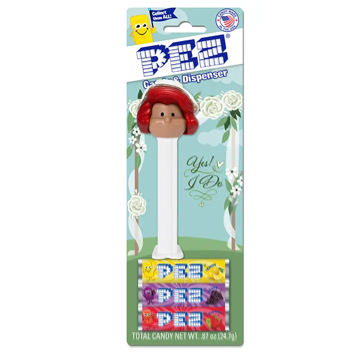 Bride Pez Dispenser – Light Skin Tone With Red Hair 1