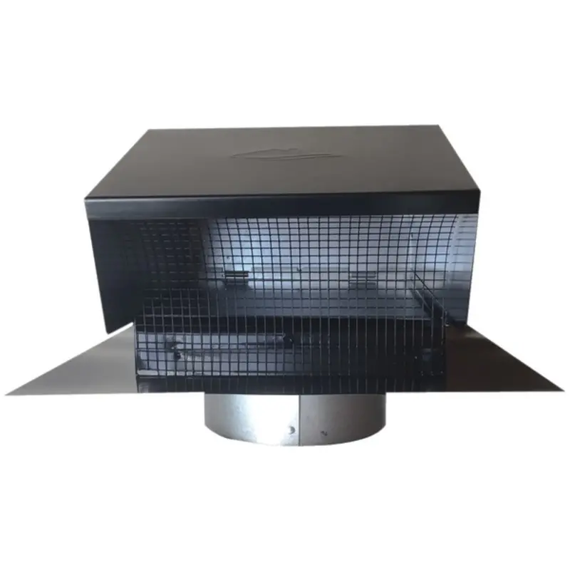 Builders Best Black Metal Roof Vent Cap With 6-Inch Collar (Model 012633) 1
