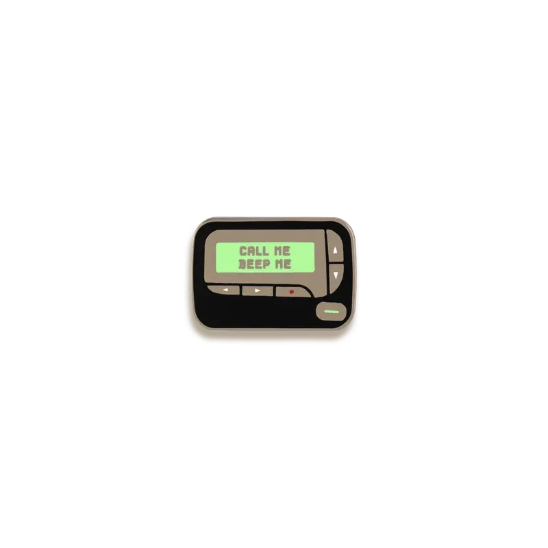 Call Me, Beep Me Retro Pager Enamel Pin – V Coterie 1