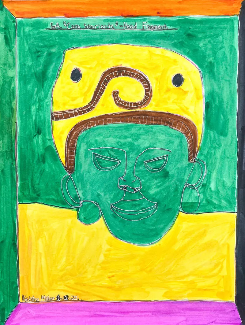 Cara Sonriente Fragment Sculpture Study By Keisha Miller 1