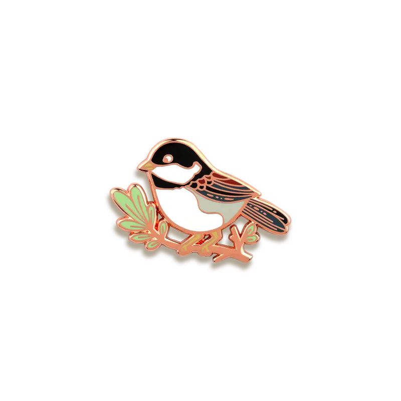 Chickadee Enamel Pin – Wildship Studio Illustration 1