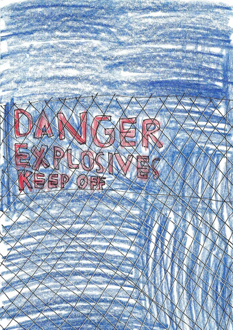 Chris Evans' Hazard-Themed Safety Sign Artwork 1