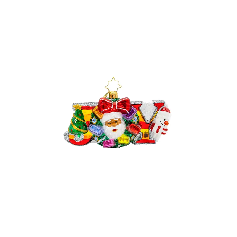 Christopher Radko Joy-Themed Pez Holiday Ornament 1