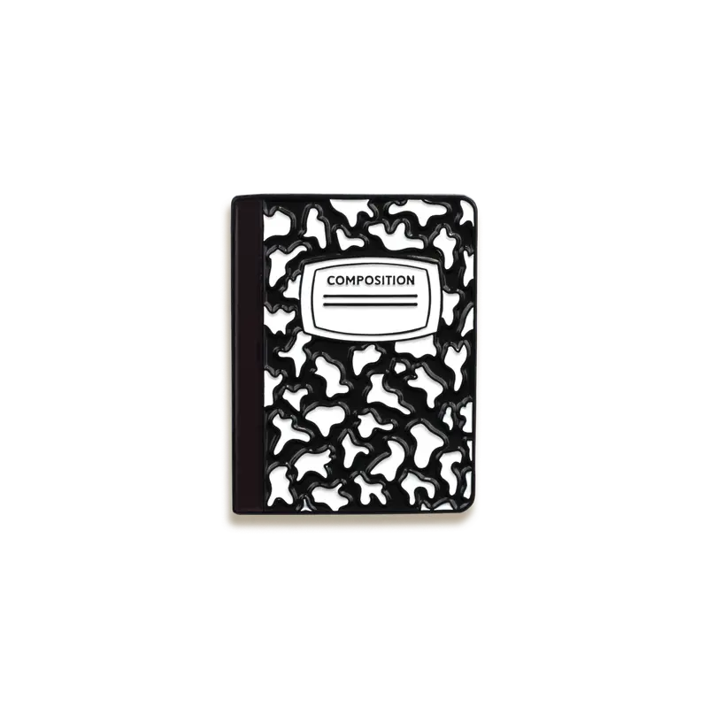Composition Notebook Enamel Pin – The Wishing Well Workshop 1