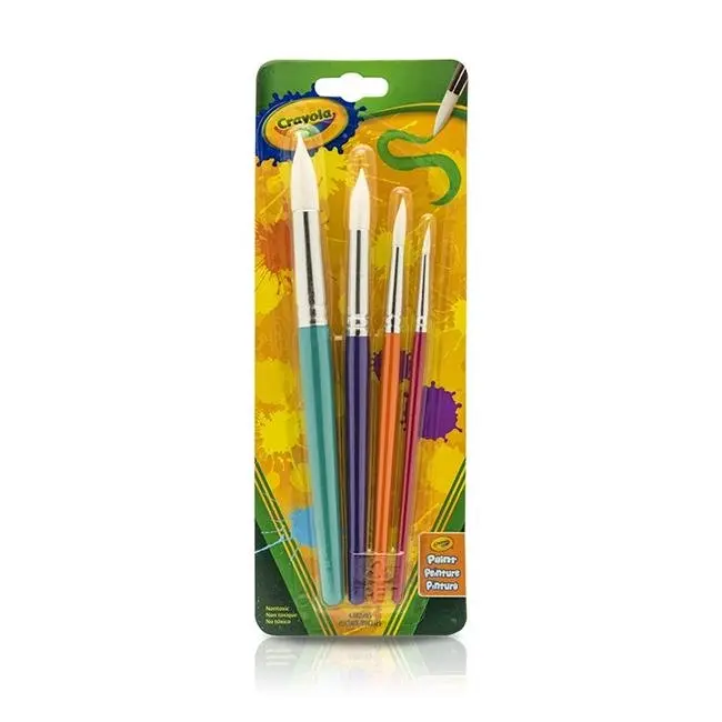 Crayola 4-Piece Paint Brush Set For Kids And Artists 1