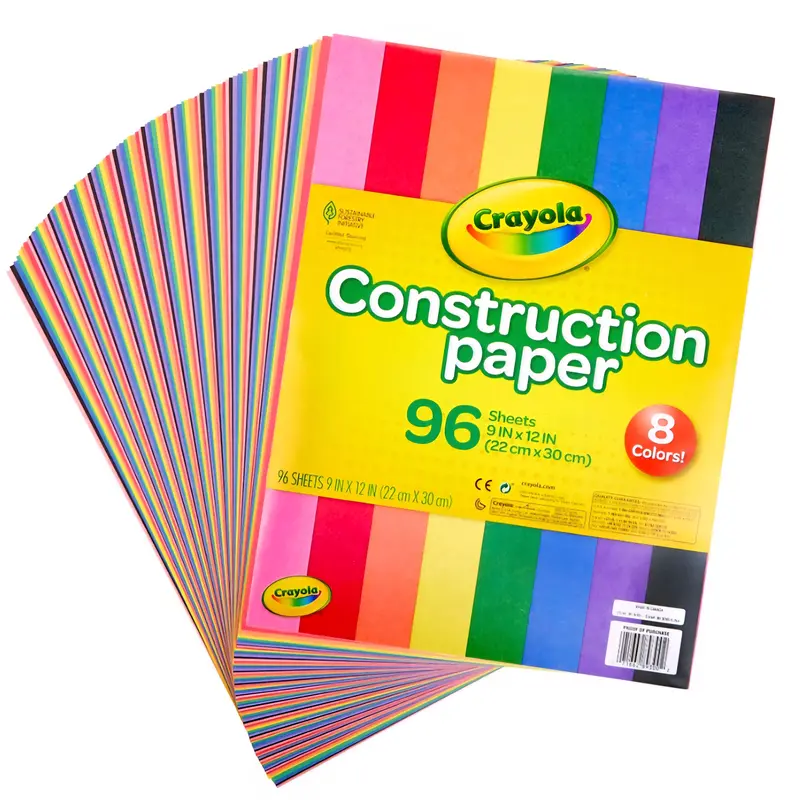 Crayola Construction Paper Pack – 96 Sheets In Assorted Colors 1