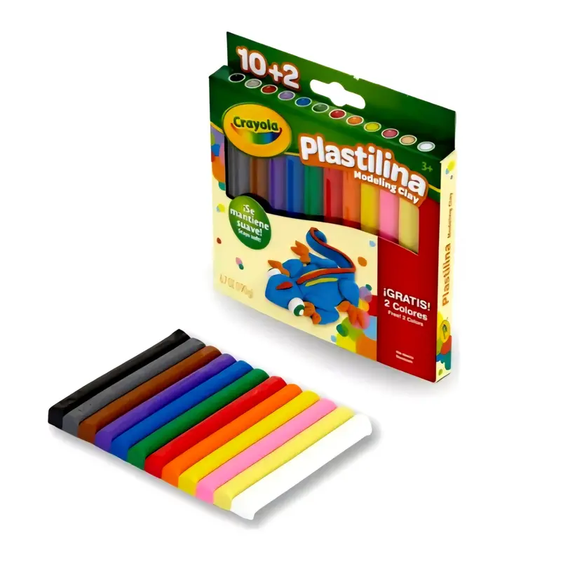 Crayola Modeling Clay – 10 Count + 2 Bonus Colors (6.7 Oz Total) 1