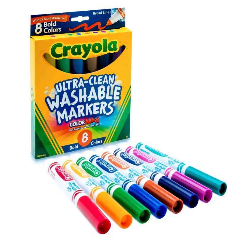 Crayola Ultra-Clean Washable Broad-Line Markers – 8-Pack 1