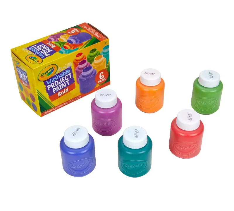 Crayola Washable Project Paint Set – 6 Classic Colors (1 Oz Each) 1