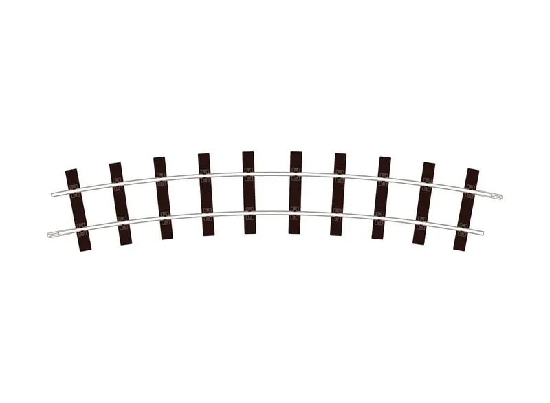 Curved Track – Second Radius, Standard Gauge 1