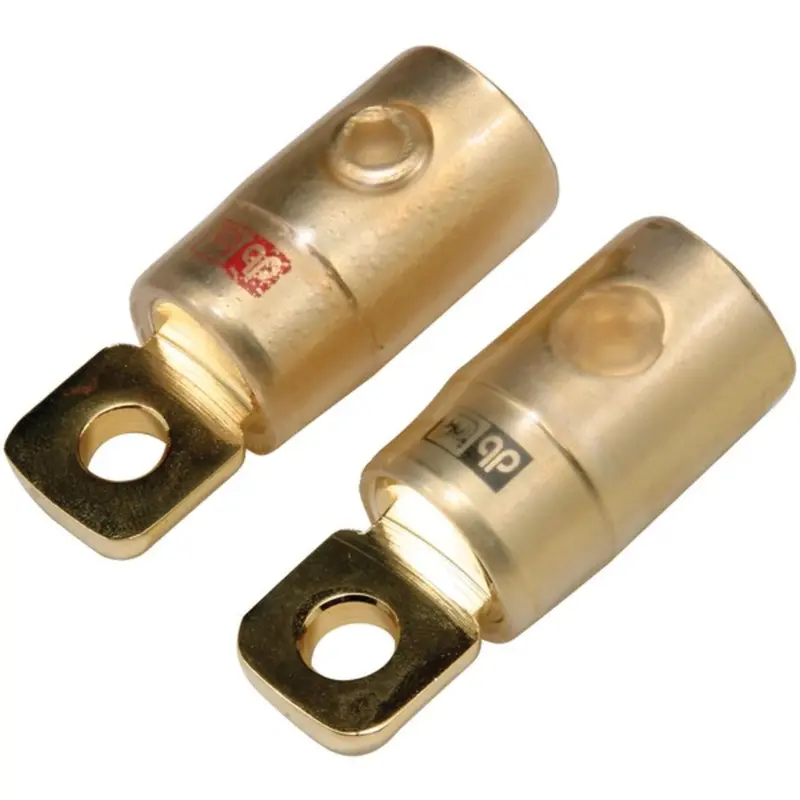 Db Link Rtg0 Gold-Plated 5/16" Ring Terminals – 0-Gauge, 2-Pack 1