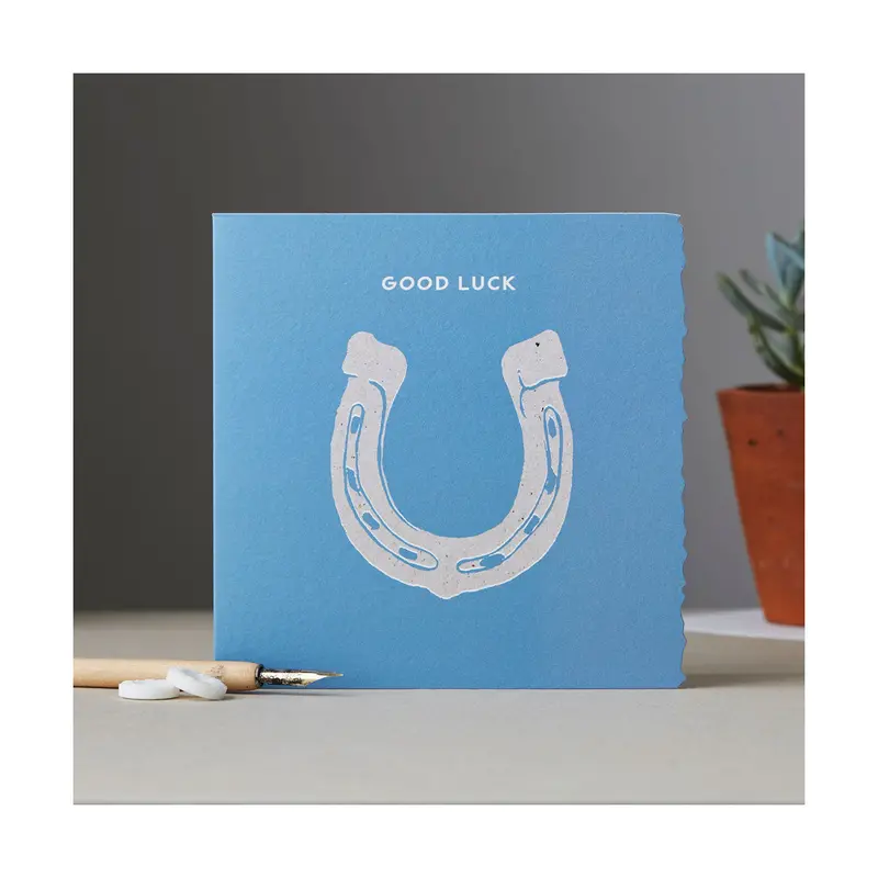 Deckled Edge Colour-Block Pony-Themed Greeting Card 1