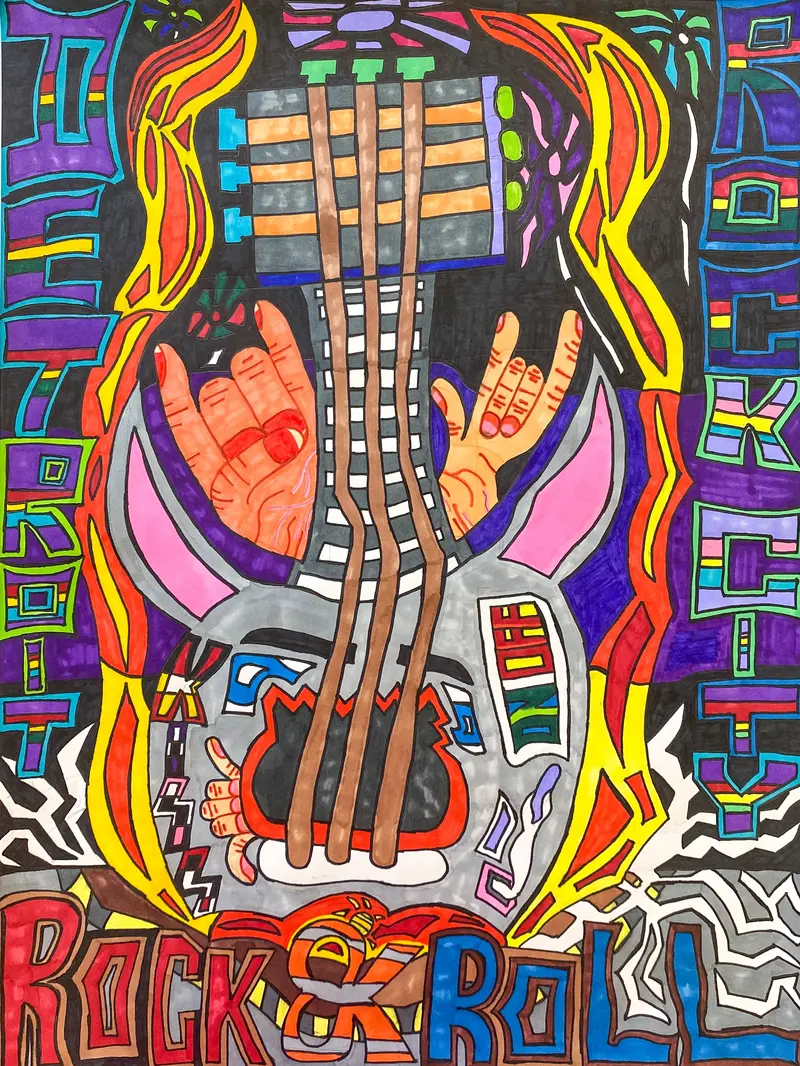 Detroit Rock & Roll Culture Giclée Art By Jeremy Taylor 1