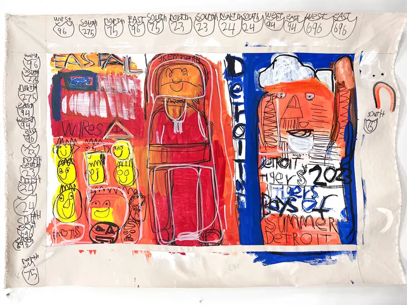 Detroit Summer Scene Painting By Chris Wansac 1