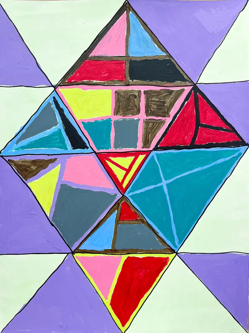 Diamond Pattern Abstract Art By Jerri Burks 1