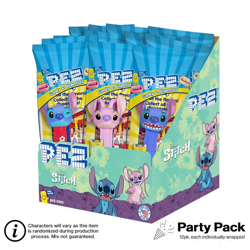 Disney Stitch Pez Party Pack – 12 Individually Wrapped Dispensers 1