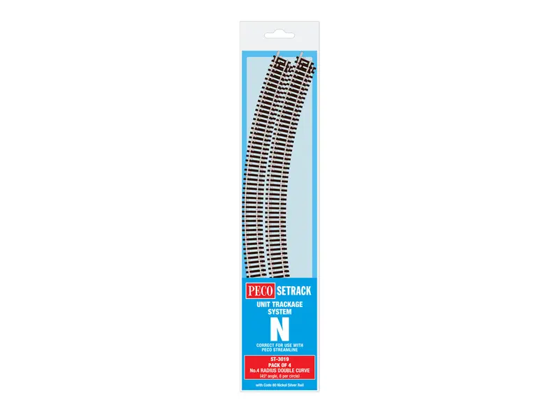 Double Curve Track – 4Th Radius, 4-Pack 1