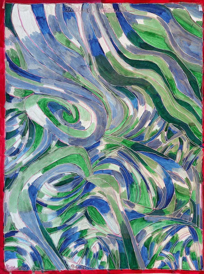 Dynamic Swirling Background Illustration By Keisha Miller 1