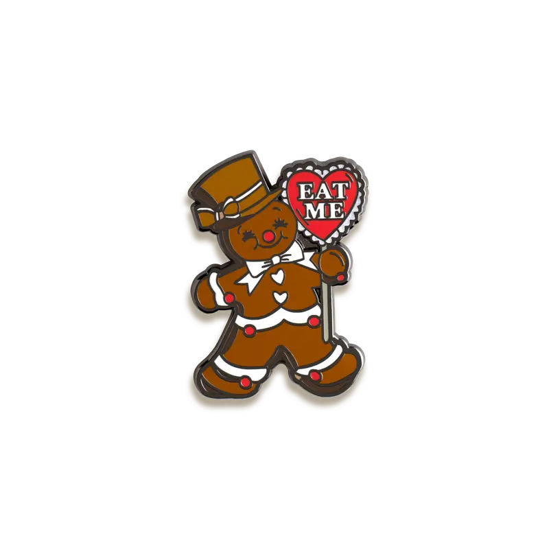 Eat Me Retro Enamel Lapel Pin – Push 1