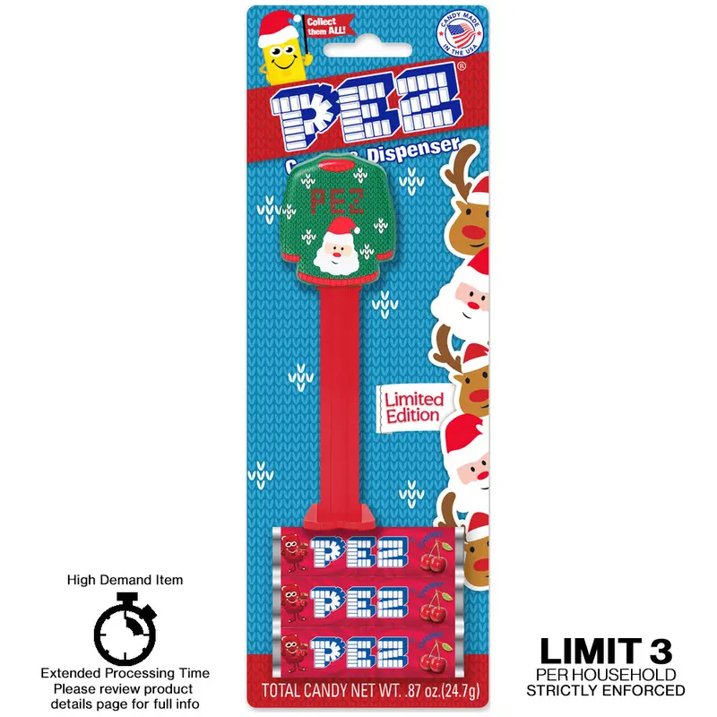 Exclusive Pez Ugly Christmas Sweater Santa Dispenser 1