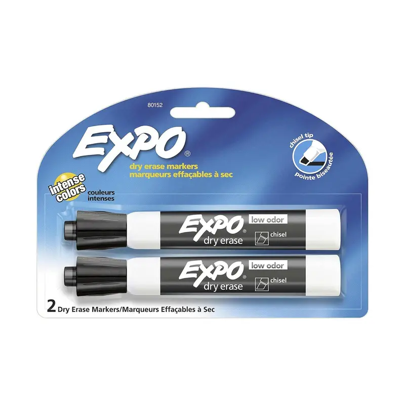 Expo Black Dry-Erase Markers – 2-Pack For Whiteboards 1