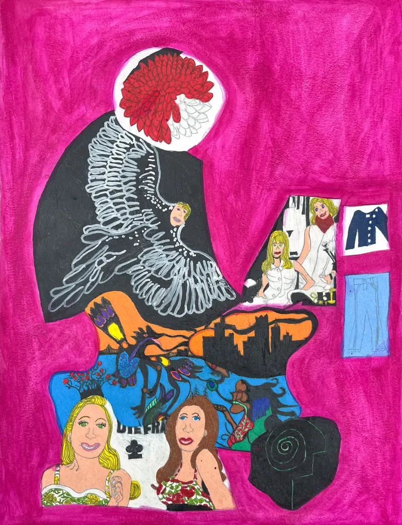 Figurative Scene Featuring A Bird – Chantell Donwell Artwork 1