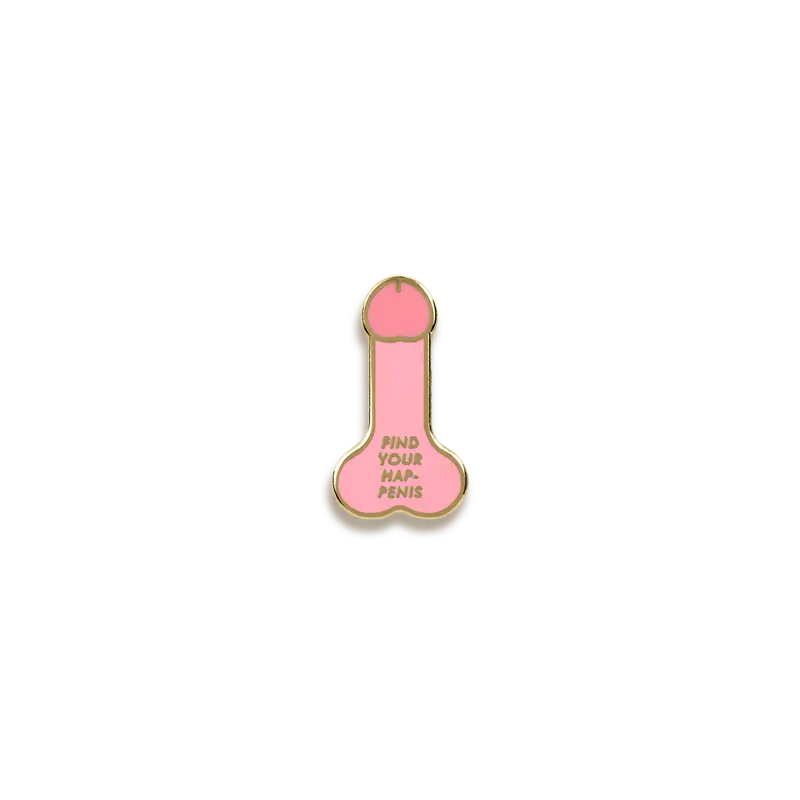 Find Your Hap-Penis Wordplay Enamel Pin – V Coterie 1