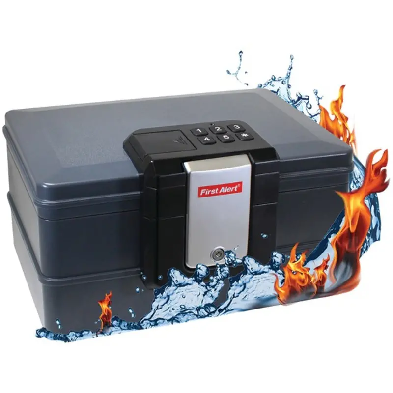 First Alert 2602Df Waterproof Fire Chest – 0.39 Cu Ft, Digital Keypad Lock 1